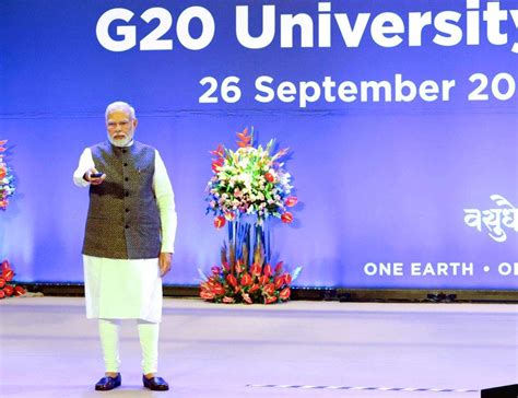 Prime Minister Narendra Modi inaugurates the G20 University Connect Finale