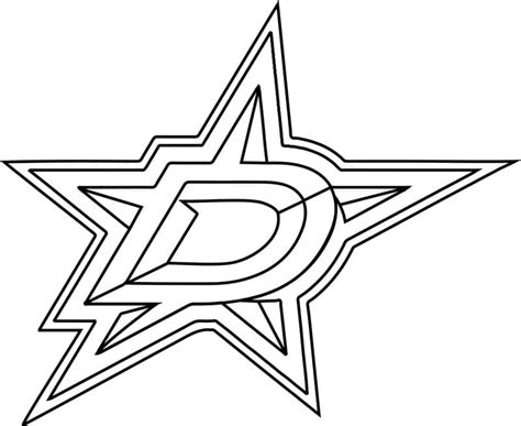 Dallas Stars Logo coloring page - Download, Print or Color Online for Free