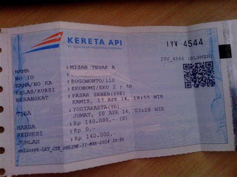 Gambar 10: Harga tiket kereta api ekonomi jakarta jogja