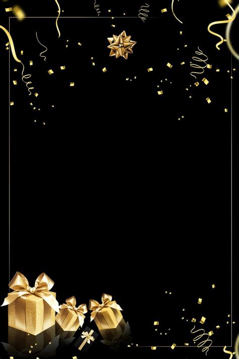 Golden Invitation Black Background Wallpaper Image For Free Download ...