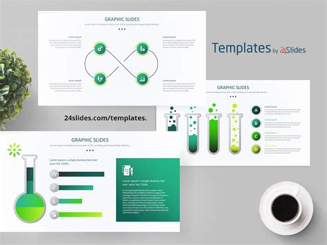 Science Graphs PowerPoint Template | Free Download by 24Slides on Dribbble