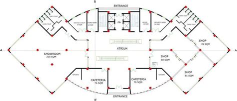 Shopping center floor plans, elevations, sections and views detail ...