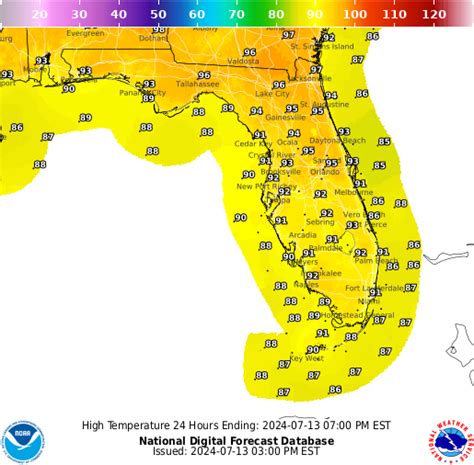 NOAA Graphical Forecast for Florida