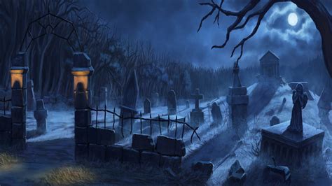 Creepy Graveyard Wallpaper