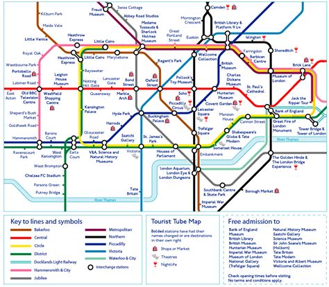 London Tourist Tube Map - London • mappery