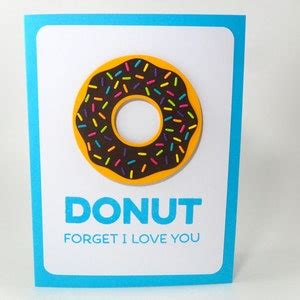 Donut Card Donut Love Card I Love You Card Sweet Card - Etsy