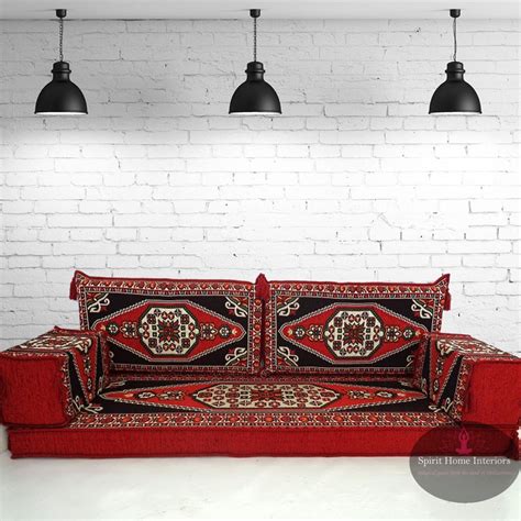 Majlis sofa set Floor level sofa Floor cushions Bohemian | Etsy