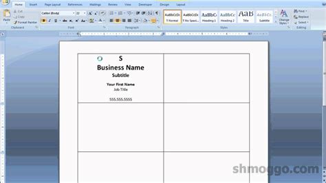 Business Card Template Word 22