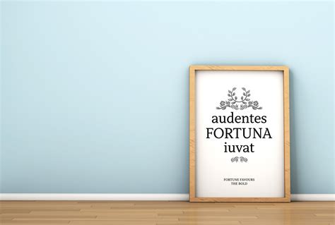 Audentes Fortuna Iuvat Printable Art Poster Inspirational - Etsy