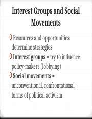 chapter 5 interest groups and social movements brief.ppt - Interest ...