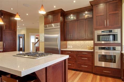 Cherry Cabinets With White Countertops | online information