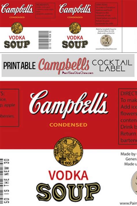 Printable Campbell S Soup Label - Printable Word Searches