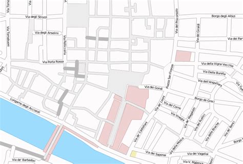 Piazza della Signoria Stadtplan mit Satellitenaufnahme und Unterkünften von Florenz