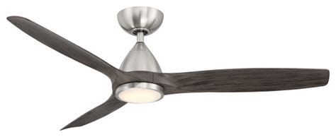 Skylark 3-Blade Ceiling Fan, Brushed Nickel/Ebony - Transitional ...