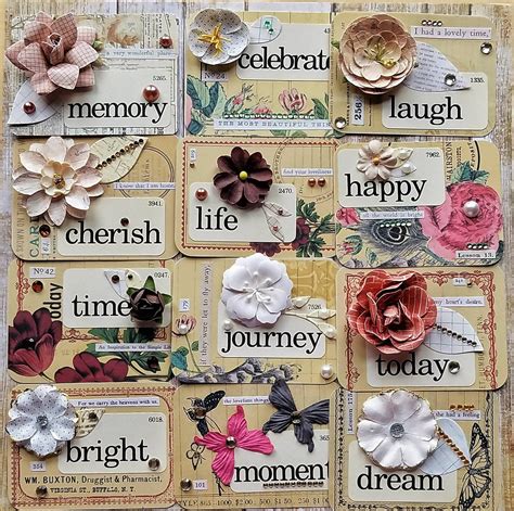 Junk Journal Cards Journal Embellishments Scrapbook - Etsy in 2023 | Valentine cards handmade ...