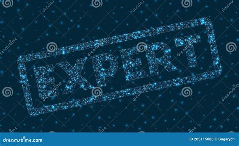 Expert Word in Digital Style. Stock Vector - Illustration of blue, computer: 205115086