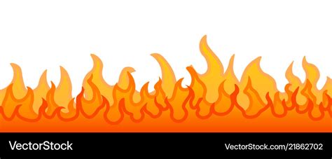 Burning fire flame Royalty Free Vector Image - VectorStock