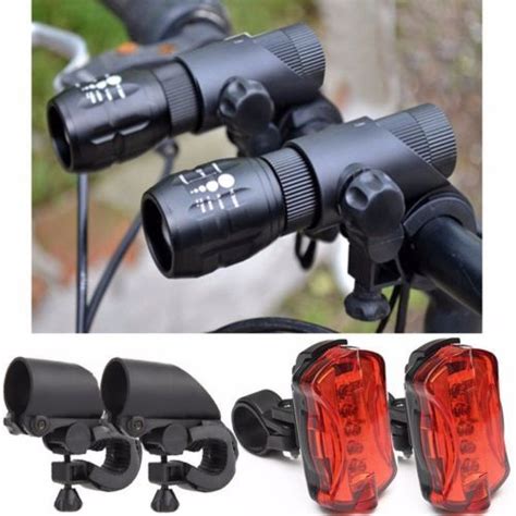 2 x Q5 LED Bike Bicycle Front Head Light Headlight +Bike Holder+Rear Tail Light | Bike holder ...