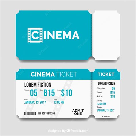 Premium Vector | Blue and white cinema tickets