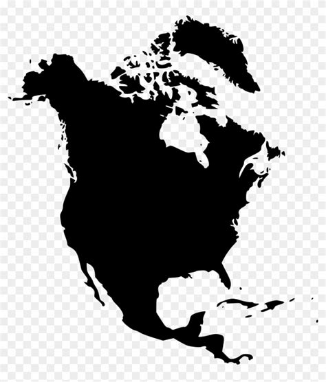 North America Outline Png - North America Continent Red, Transparent ...