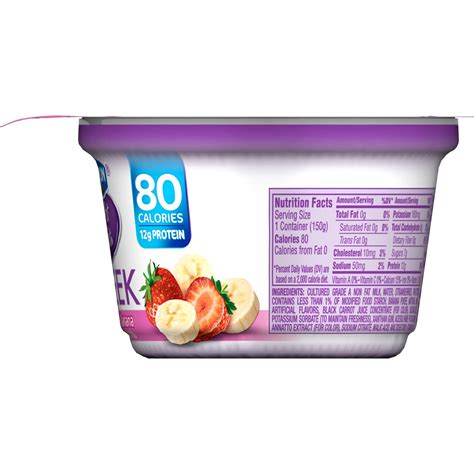 Dannon Light And Fit Greek Strawberry Banana Yogurt Nutrition Facts ...