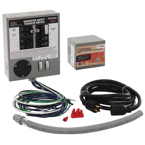 Generac 30-Amp Indoor Generator Safety Transfer Switch Kit for 6-10 ...