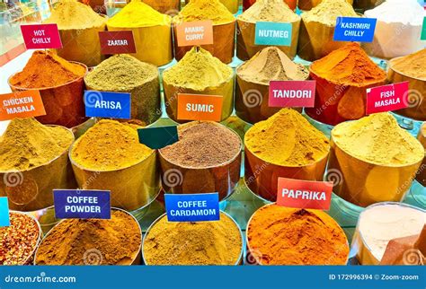 Spices of different colors stock photo. Image of flavour - 172996394