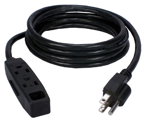 3-Outlet 3-Prong 10ft Power Extension Cord