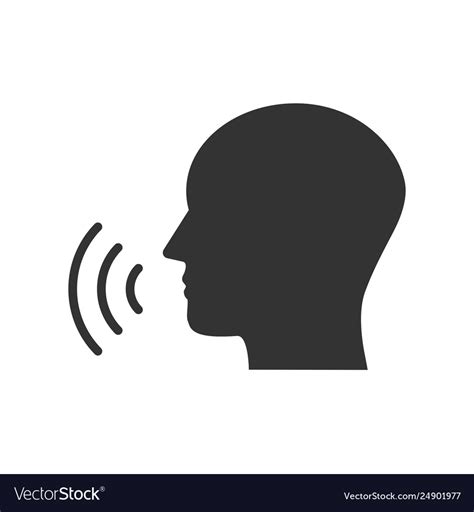 Head talk speaking icon Royalty Free Vector Image