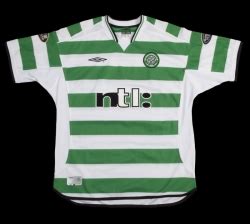 HENRIK LARSSON 2002 CELTIC MATCH WORN JERSEY