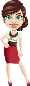 Vector Female Office Worker - Vector Characters