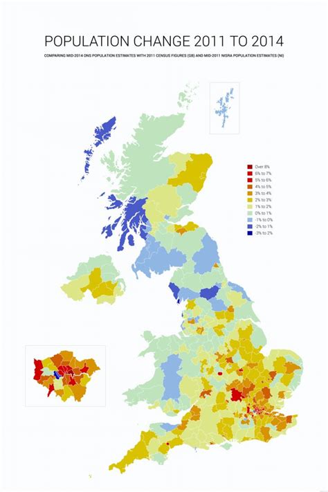 Population change by alasdairgunn | Cartography, British isles map ...