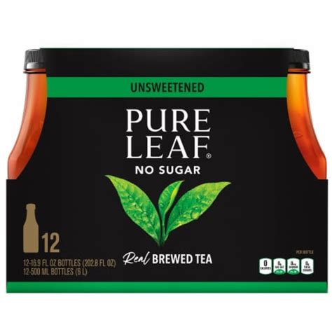 Pure Leaf® Unsweetened Black Iced Tea Multipack Bottles, 12 pk / 16.9 ...