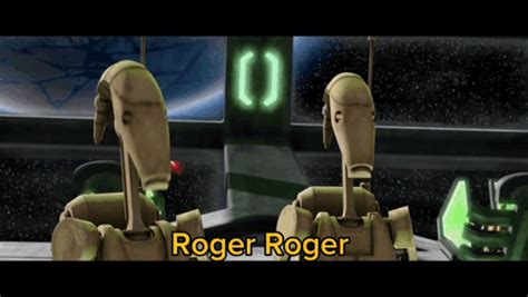 Battle Droid Roger Roger GIF - Battle droid Roger roger Bump - Discover & Share GIFs