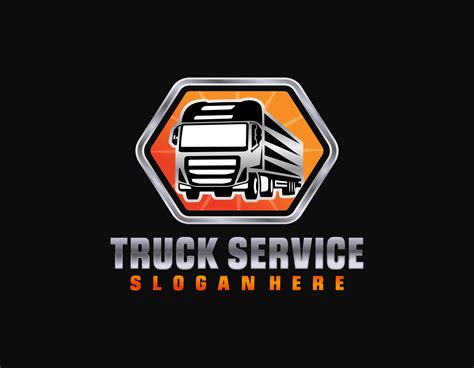 Trucking company logo. Bold badge emblem logo concept. Ready made logo ...