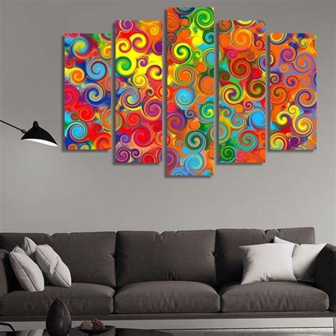 Abstract Art 99 – Abstract 5 Panel Canvas Art Wall Decor – Canvas Storm