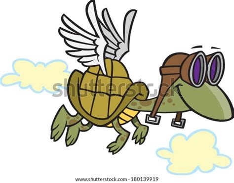 Flying Cartoon Turtle Stock Vector (Royalty Free) 180139919 | Shutterstock