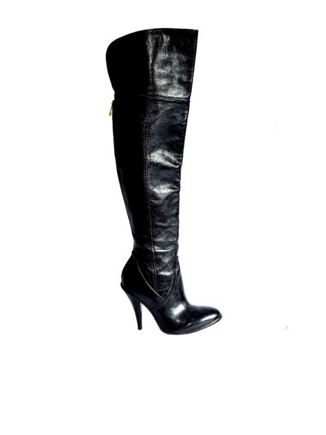 Shop BCBG MaxAzria Thigh-High Leather Boots | Sabrina's Closet