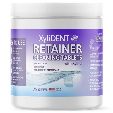 Retainer Cleaning Tablets | All Natural for Dental Appliances | XyliDENT