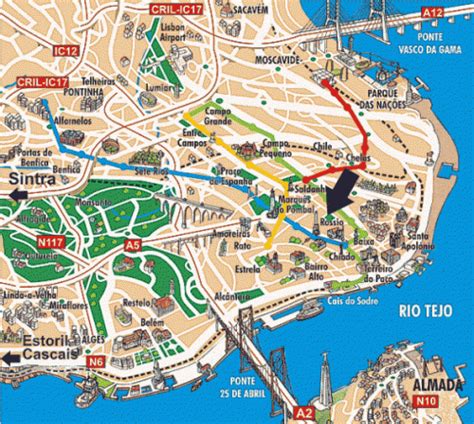 mapa de Lisboa regiões metrô | Portugal tourism, Lisbon, Lisbon travel