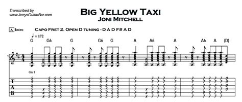 Joni Mitchell - Big Yellow Taxi |Guitar Lesson, Tab & Chords | JGB