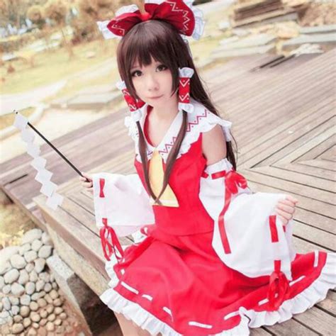 Touhou - Hakurei Reimu Cosplay, Hobbies & Toys, Memorabilia ...