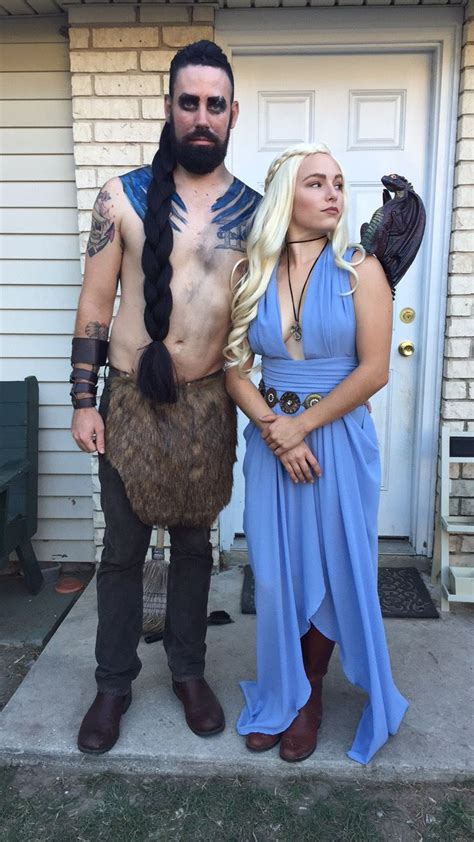 #Daenerys Targaryen, Khal Drogo and #Khaleesi, Game of Thrones, Costume, Dragon #hallowee ...