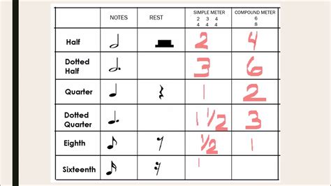 Simple And Compound Time Signatures Worksheet