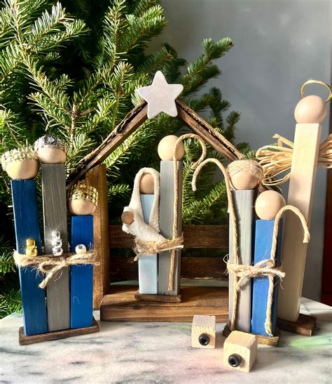 Wooden Nativity Set - Etsy