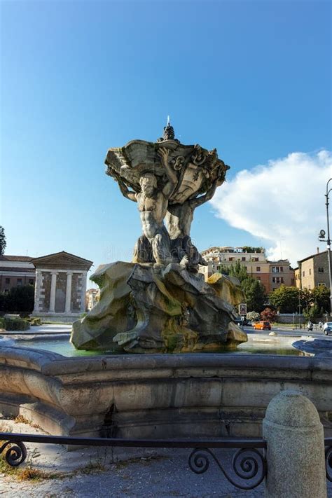 ROME, ITALY - JUNE 22, 2017: Amazing View To Fountain of the Tritons in ...