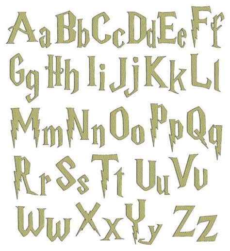 INSTANT Download - Harry Potter inspired digital embroidery font alphabet | Harry potter font ...