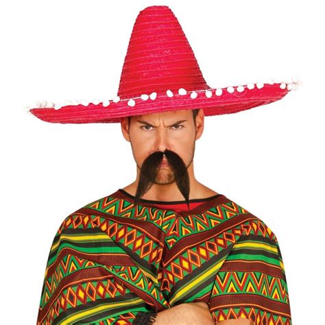 Comprar Sombrero Mejicano 60cm Rojo por solo 5.00€ – Tienda de disfraces online