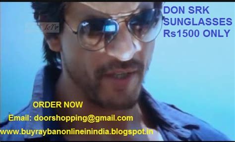 Rs1100 Only Shahrukh Khan in his Ray Ban Blue Black Gradient Lens Aviator Sunglasses