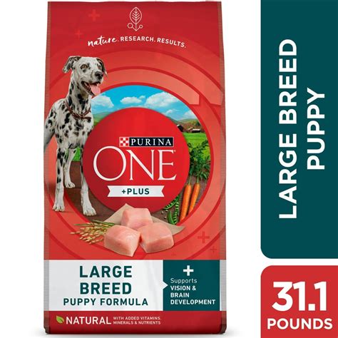 Purina ONE Natural, High Protein, Large Breed Dry Puppy Food, +Plus ...